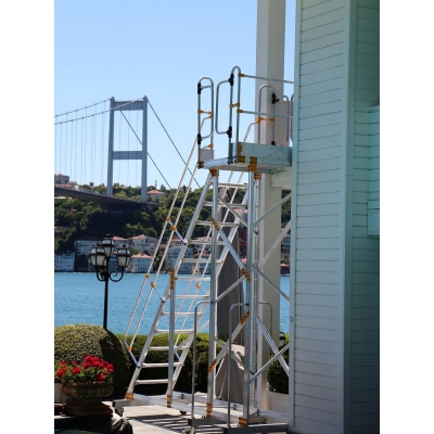 Flytbar arbejdsplatform i aluminium