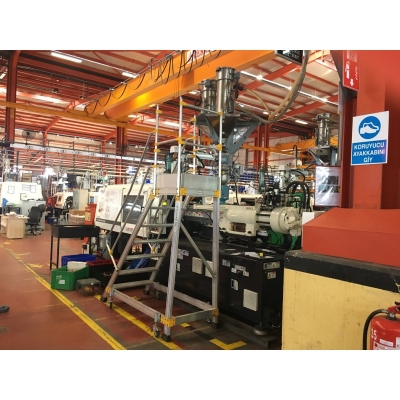 Flytbar arbejdsplatform i aluminium