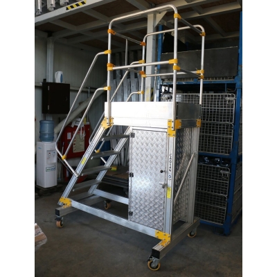 Flytbar arbejdsplatform i aluminium