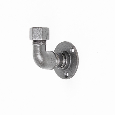 Klädkrok i metallgrå metall