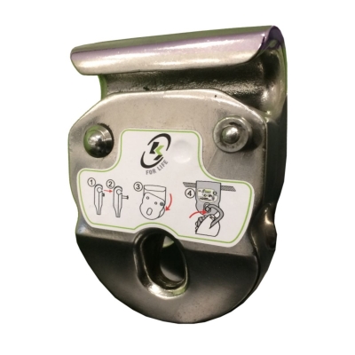 Oplukkelig Glidesko til horisontalt wiresystem