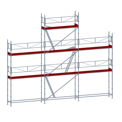 Stilladstrailer med 60 m² Villapakke Modul ALU
