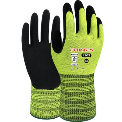 Grön montagehandske varsel