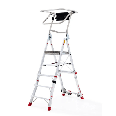 PLS Compact teleskopisk arbejdsplatform i aluminium med justerbare ben
