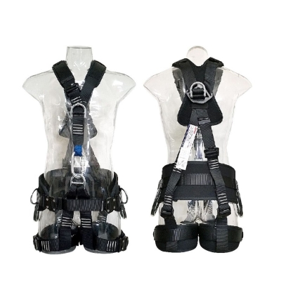 Sikkerhedssele m/sikkerhedsline Sort