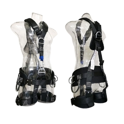 Sikkerhedssele m/sikkerhedsline Sort