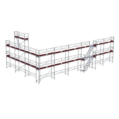 Facadestilladspakke Aluminium 182 m²