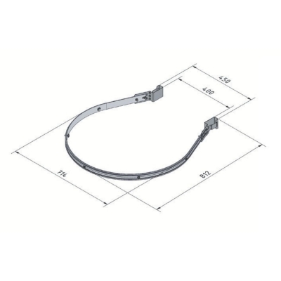 Ring til rygbeskytter inkl. beslag