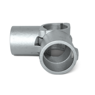Rørkobling 3-vejs med åbning 48,3mm Galvaniseret
