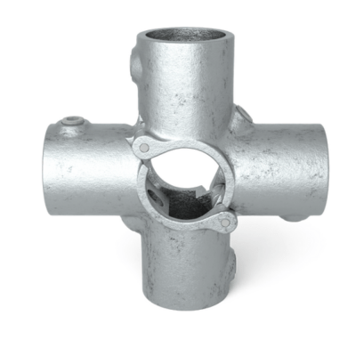 Rørkobling 6-vejs oplukkelig 48,3 mm Galvaniseret