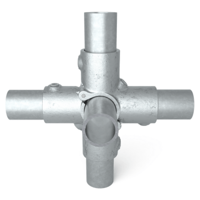 Rørkobling 6-vejs oplukkelig 48,3 mm Galvaniseret