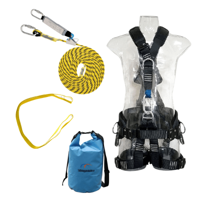 Sikkerhedssele m/sikkerhedsline Sort