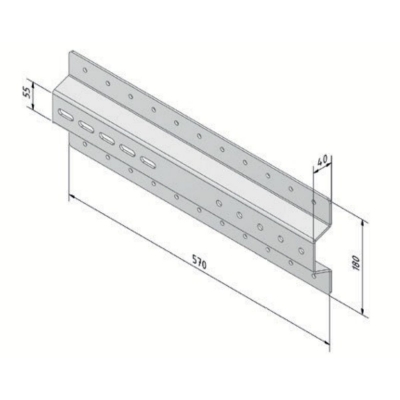 Facadebeslag til stige