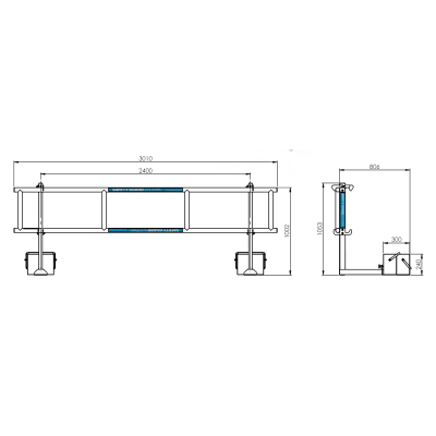 Kompakt motviktsräcke SGS ALUMINIUM