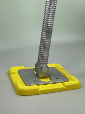 Sikringsplade til stilladsfod