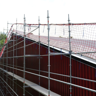 Sikkerhedsrækværksnet med flammehæmmende Fodliste 1,5x10m