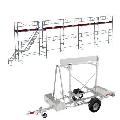 Stilladstrailer m/75 m² Facadestillads