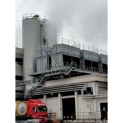 Arbejdsplatform til køle- og industritårne