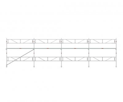 Facadestilladspakke Alu 12x4 m