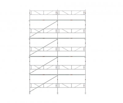 Facadestilladspakke Alu 6x10 m