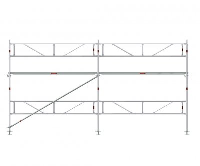 Facadestilladspakke Alu 6x4 m