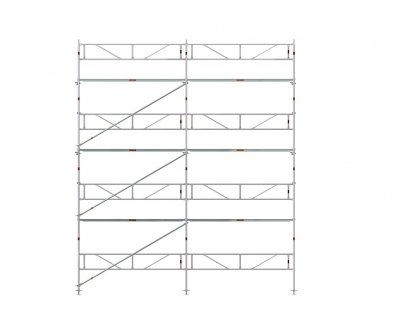 Facadestilladspakke Alu 6x8 m