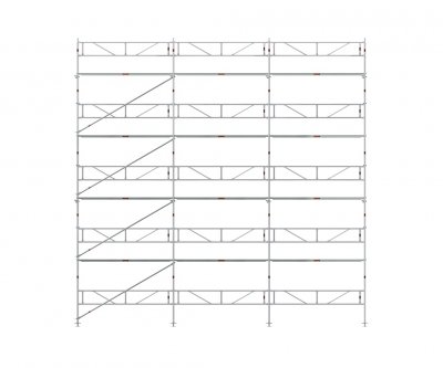 Facadestilladspakke Alu 9x10 m