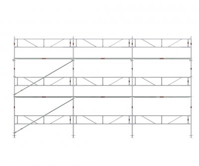 Facadestilladspakke Alu 9x6 m
