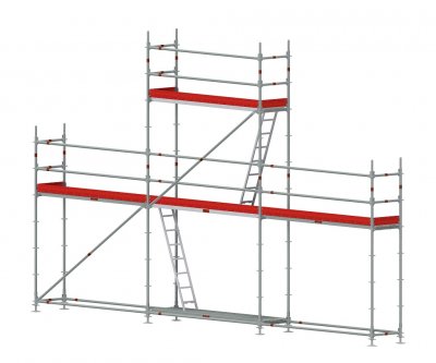 Stilladsmodul 9x4 m m/gavltop
