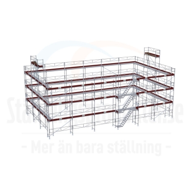 Facadestilladspakke Aluminium 462 m²