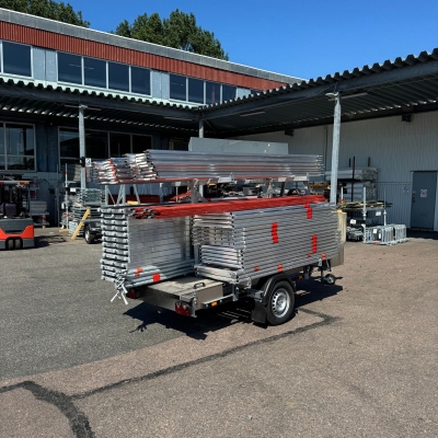 Fullpackad ställningskärra med 120kvm villapaket ramställning aluminuim