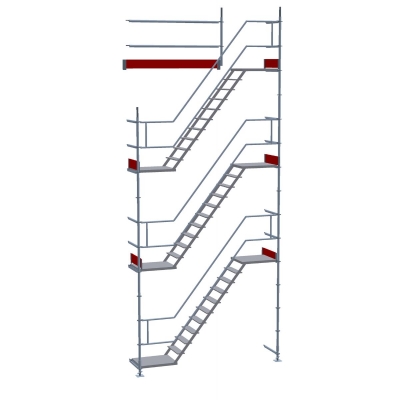 Trappetårn til modulstilladser