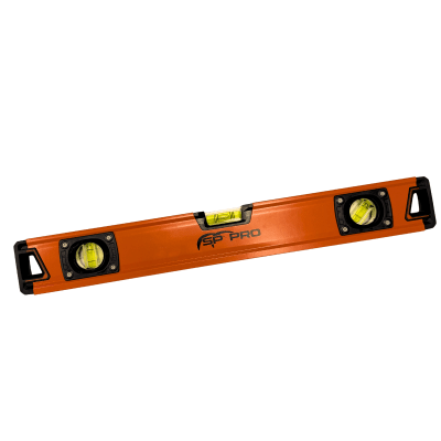 Stilrent vaterpas på 500 mm med magnetfunktion, udstyret med flere libeller for præcision ved både horisontal og vertikal måling