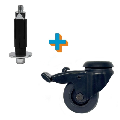 Expanderhjul til runde rør – sort